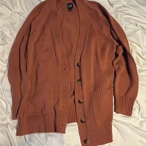 GAP Women’s Burnt Orange Button-Front Cardigan